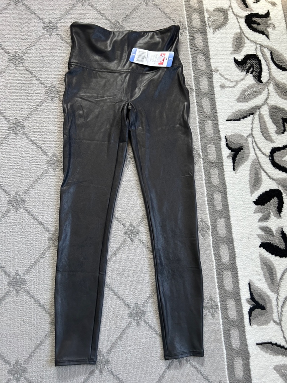 SPANX Black Faux Leather High Waist Leggings
